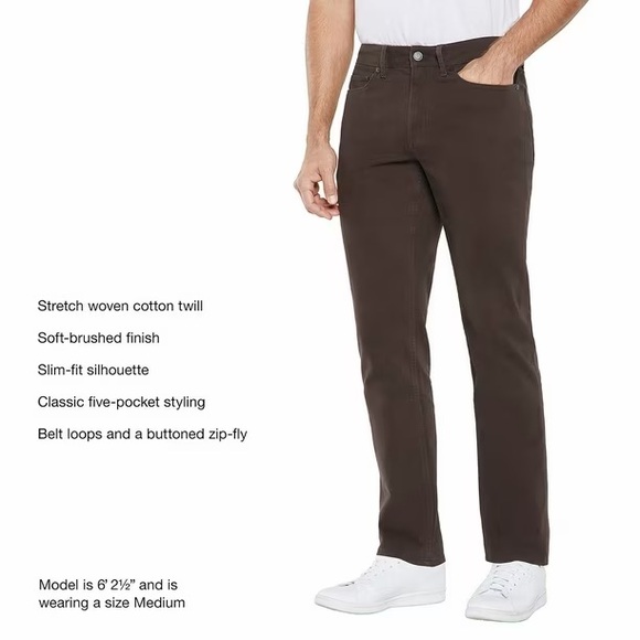 GAP Slim Fit 36x30 5-Pocket Pant Brown - Picture 10 of 13
